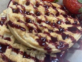 Waffles with Berry Syrup